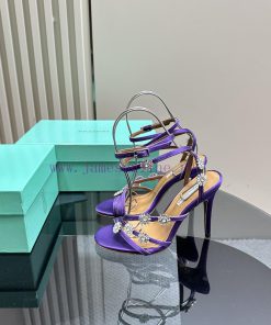 The mostAQUAZURA Big Pineapple Water Diamond Decorative High Heels2024 Summer Water Diamond 1qn1034z