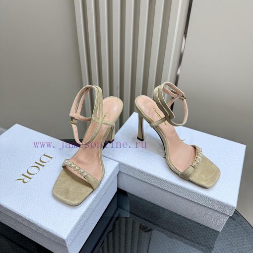 Dior/Dior 24S Spring/Summer New Product Pearl Strap High Heel SandalsThe fabric is imported yffbv581 - Image 4