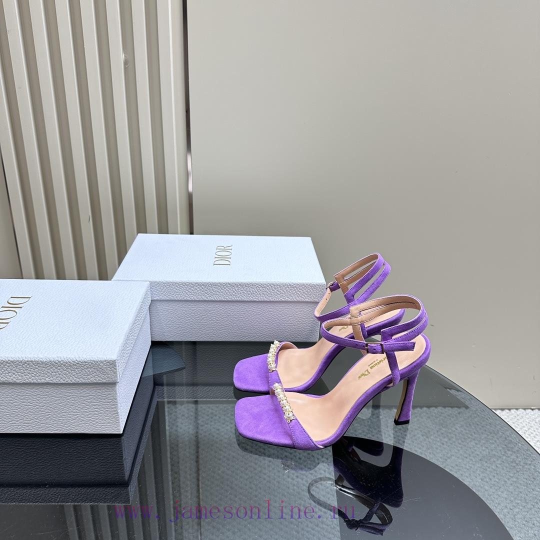 Dior/Dior 24S Spring/Summer New Product Pearl Strap High Heel SandalsThe fabric is imported al9b2axr - Image 2