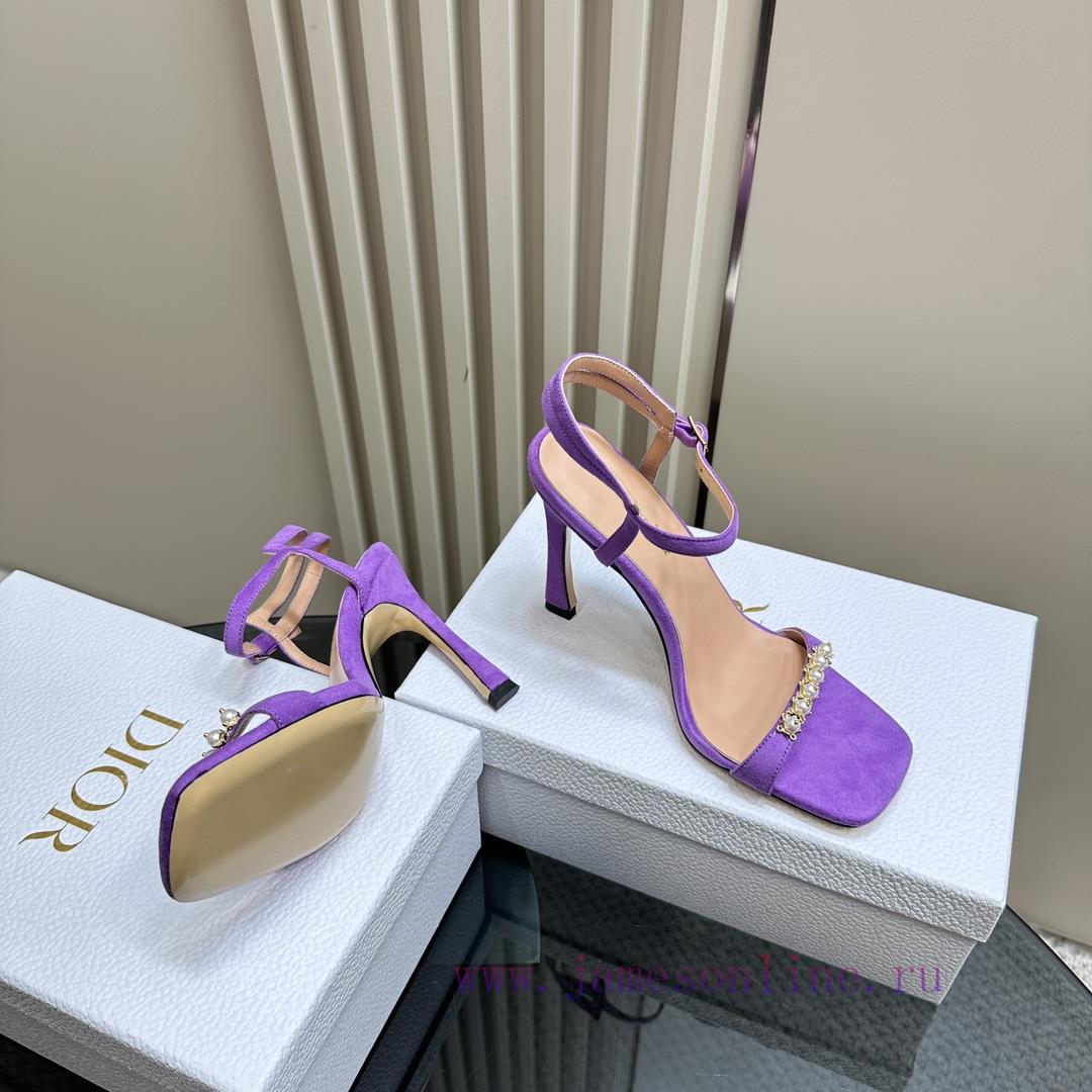 Dior/Dior 24S Spring/Summer New Product Pearl Strap High Heel SandalsThe fabric is imported al9b2axr - Image 5