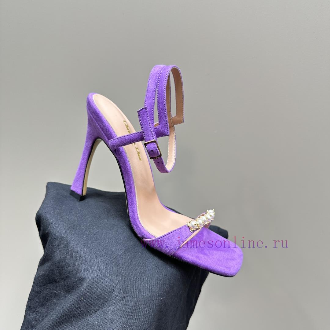 Dior/Dior 24S Spring/Summer New Product Pearl Strap High Heel SandalsThe fabric is imported al9b2axr - Image 8