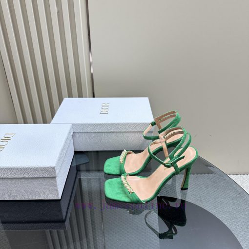 Dior/Dior 24S Spring/Summer New Product Pearl Strap High Heel SandalsThe fabric is imported r2dq8zya