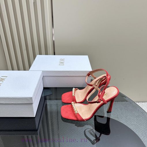 Dior/Dior 24S Spring/Summer New Product Pearl Strap High Heel SandalsThe fabric is imported yu5se9oa - Image 2