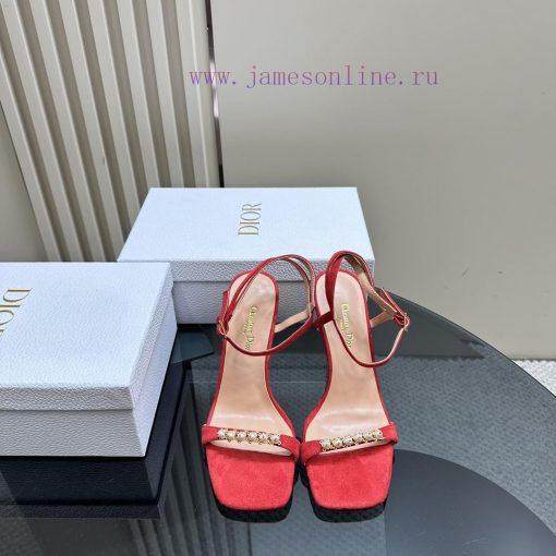 Dior/Dior 24S Spring/Summer New Product Pearl Strap High Heel SandalsThe fabric is imported yu5se9oa - Image 3