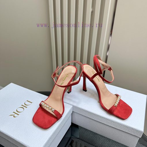 Dior/Dior 24S Spring/Summer New Product Pearl Strap High Heel SandalsThe fabric is imported yu5se9oa - Image 4