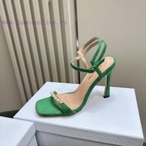 Dior/Dior 24S Spring/Summer New Product Pearl Strap High Heel SandalsThe fabric is imported r2dq8zya - Image 7