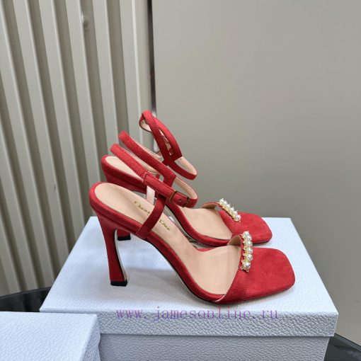 Dior/Dior 24S Spring/Summer New Product Pearl Strap High Heel SandalsThe fabric is imported yu5se9oa - Image 6