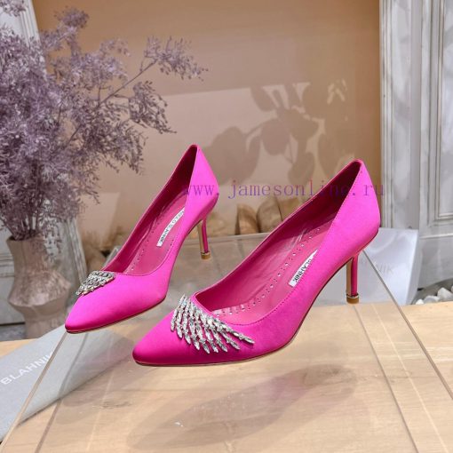 MANOLO BLAHNlK 2024 new crystal decoration forged fabric shallow mouth shoesᵀᴴᴱ   ᴮᴱˢᵀ   ᴵˢ y6nzuf9v - Image 3