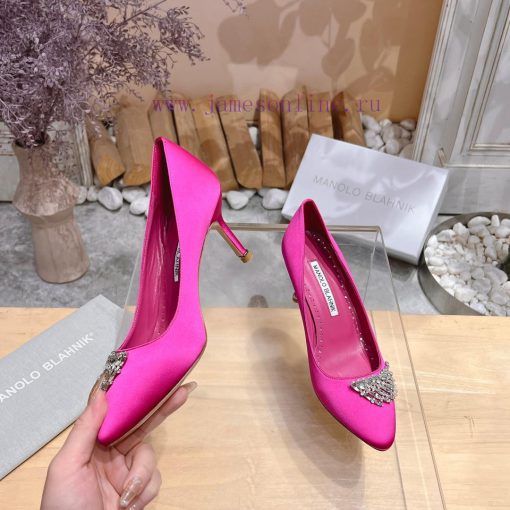 MANOLO BLAHNlK 2024 new crystal decoration forged fabric shallow mouth shoesᵀᴴᴱ   ᴮᴱˢᵀ   ᴵˢ y6nzuf9v - Image 4