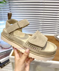UGG Summer New Gold Star Sandals Thick BottomVelcro adjustable upper, simple and atmosphericfzgmajaj