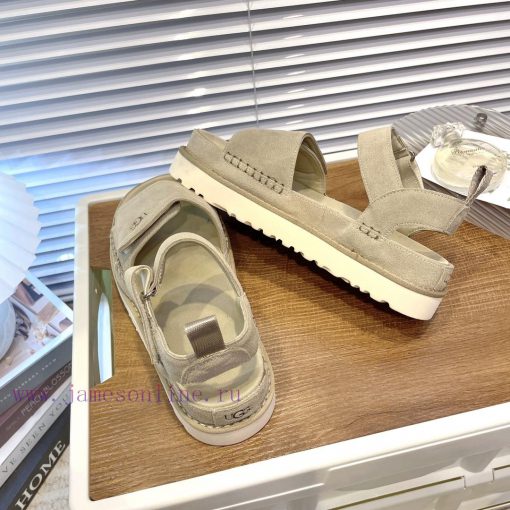 UGG Summer New Gold Star Sandals Thick BottomVelcro adjustable upper, simple and atmosphericfzgmajaj - Image 5
