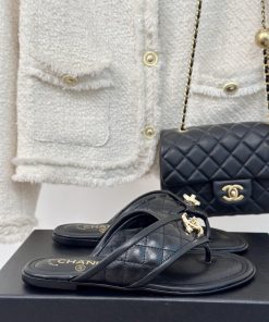 Chanel | 24P Spring/Summer New ProductsDouble C diamond grid clip on flip flopsSummer flip fkom9ck04