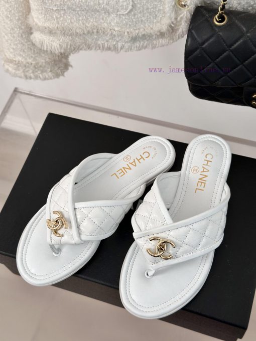 Chanel | 24P Spring/Summer New ProductsDouble C diamond grid clip on flip flopsSummer flip f6n7l1iat - Image 3