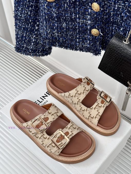 Celine | Celine 24ss Spring/Summer New ProductsLazy slippersGo materialThe fabric is made ofdfei4drq - Image 4