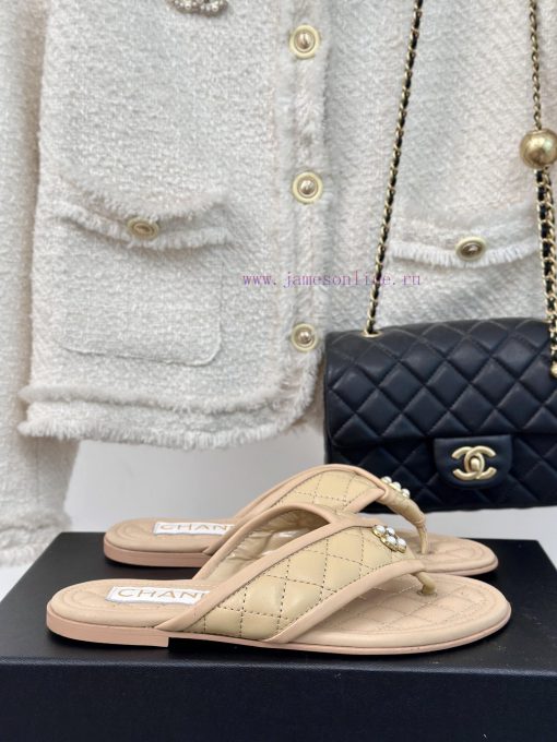 Chanel | 24P Spring/Summer New ProductsDouble C diamond grid clip on flip flopsSummer flip f8hmzf527 - Image 2