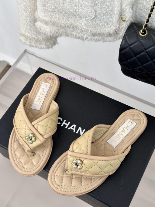 Chanel | 24P Spring/Summer New ProductsDouble C diamond grid clip on flip flopsSummer flip f8hmzf527 - Image 3