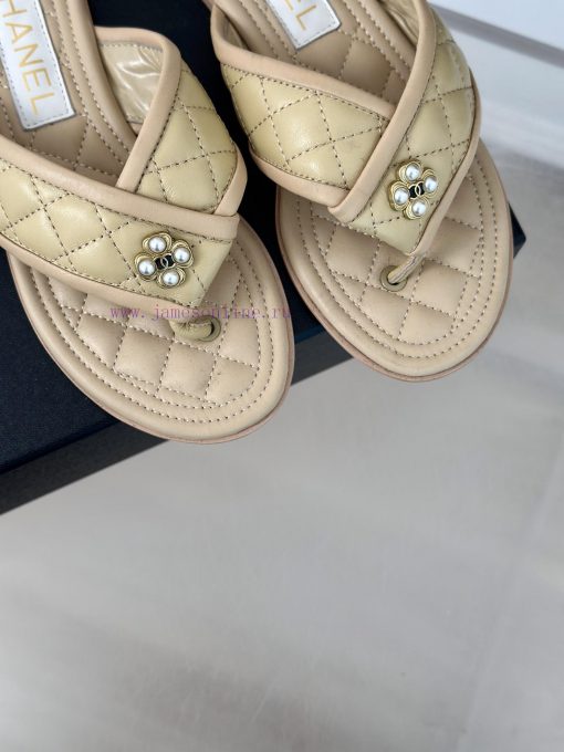 Chanel | 24P Spring/Summer New ProductsDouble C diamond grid clip on flip flopsSummer flip f8hmzf527 - Image 8
