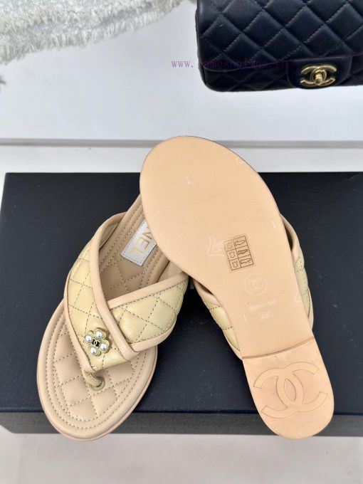 Chanel | 24P Spring/Summer New ProductsDouble C diamond grid clip on flip flopsSummer flip f8hmzf527 - Image 10