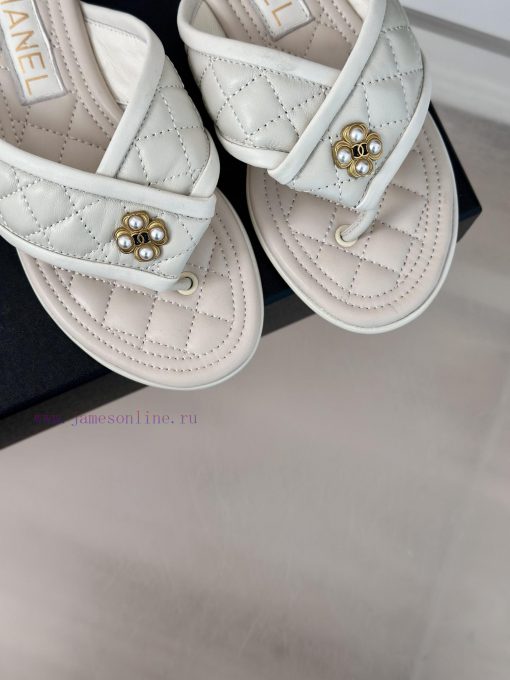 Chanel | 24P Spring/Summer New ProductsDouble C diamond grid clip on flip flopsSummer flip ftrgnkjtk - Image 8