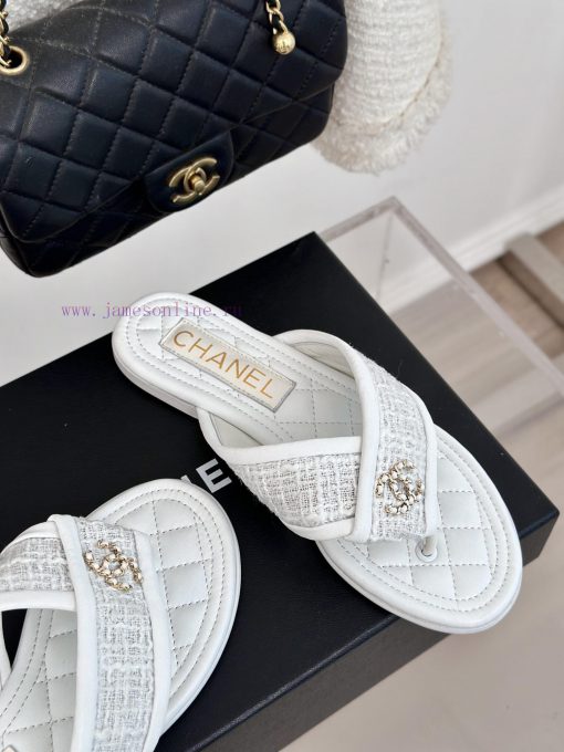 Chanel | 24P Spring/Summer New ProductsDouble C diamond grid clip on flip flopsSummer flip fg6ki6hug - Image 6