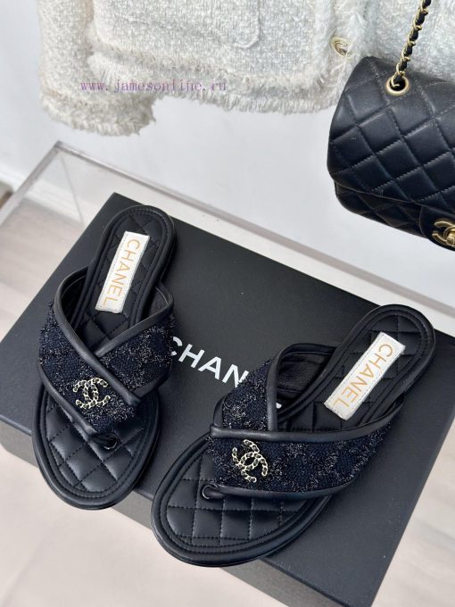 Chanel | 24P Spring/Summer New ProductsDouble C diamond grid clip on flip flopsSummer flip fzbc7ezkp - Image 3