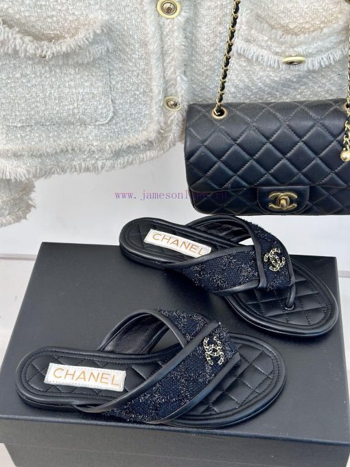 Chanel | 24P Spring/Summer New ProductsDouble C diamond grid clip on flip flopsSummer flip fzbc7ezkp - Image 4