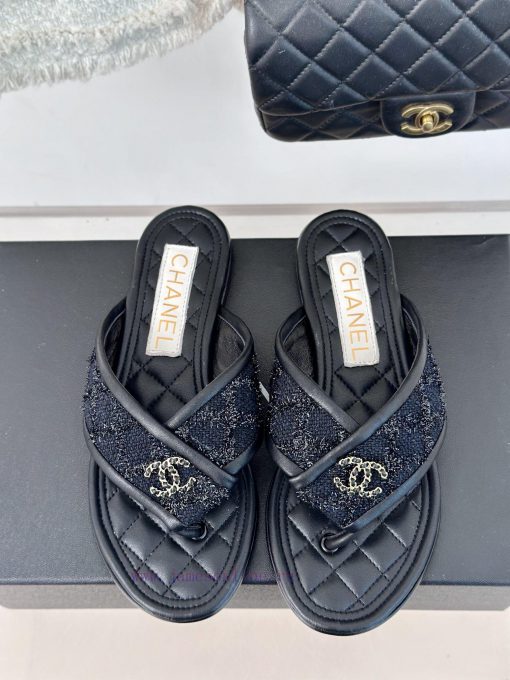 Chanel | 24P Spring/Summer New ProductsDouble C diamond grid clip on flip flopsSummer flip fzbc7ezkp - Image 5