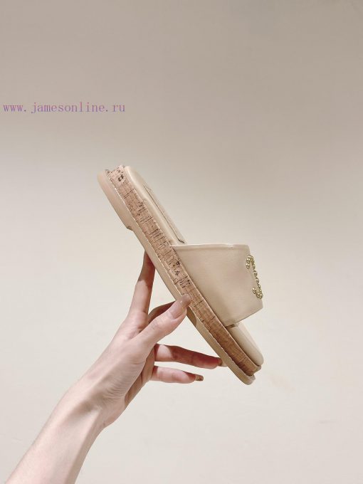 𝐂𝐡*𝐧𝐞𝐥  | ²⁰²4 𝐬𝐬  🤍🤎Summer Classic Logo Embroidered Slippers Original Development, Doublevn712fag - Image 9