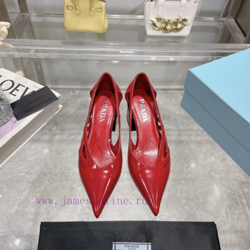 PRADA 24 𝐬𝐬 Autumn/Winter Fashion Show Women's Shoes Pointed Coarse Heel Fashion Style◽ Custxuw4r18g
