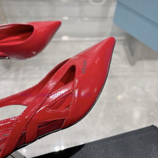PRADA 24 𝐬𝐬 Autumn/Winter Fashion Show Women's Shoes Pointed Coarse Heel Fashion Style◽ Custxuw4r18g - Image 8
