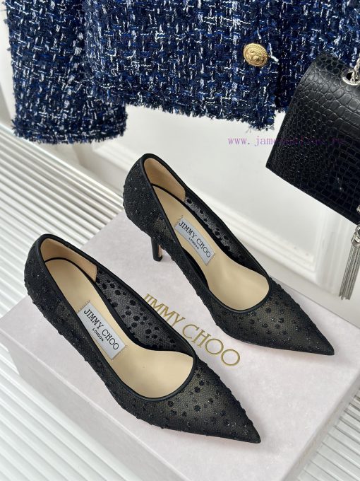 Jimmy Choo | Jimmy Zhou Classic LOVE Mesh Series High HeelsJC's shoes are well-known for thes0cpxtw9 - Image 4