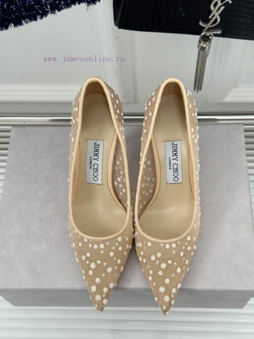 Jimmy Choo | Jimmy Zhou Classic LOVE Mesh Series High HeelsJC's shoes are well-known for thepalmsvsh - Image 5