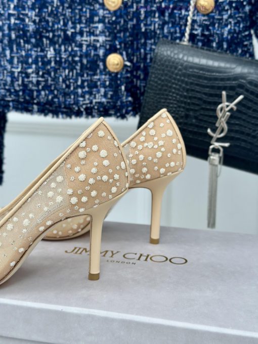 Jimmy Choo | Jimmy Zhou Classic LOVE Mesh Series High HeelsJC's shoes are well-known for thepalmsvsh - Image 7
