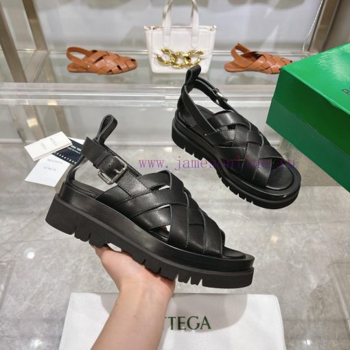 The original development of BottegaVeneta Bottega lovers' woven thick soled sandals, the 202xdjr88sd - Image 6