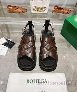 The original development of BottegaVeneta Bottega lovers' knitting thick soled sandals, the jzm7fas1