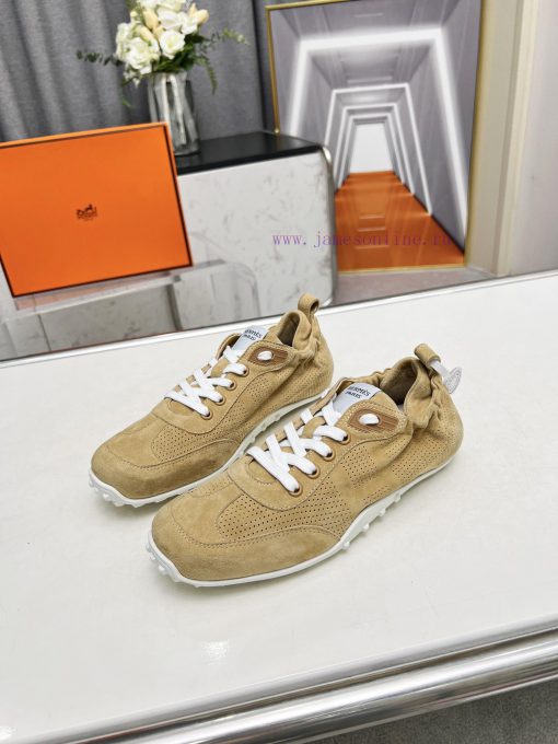 Top tierHermes 2024 Spring/Summer Fashion Show In Series German Training Shoes Hot New Releaokxdlxae - Image 4