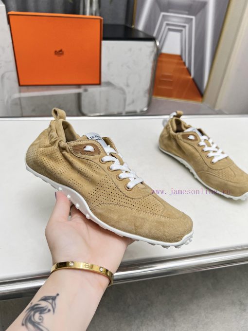 Top tierHermes 2024 Spring/Summer Fashion Show In Series German Training Shoes Hot New Releaokxdlxae - Image 6