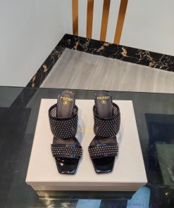 Balmain 2024 Spring/Summer Fashion Mesh Diamond High Heels SlippersBrand Balmain 𝘽𝙖𝙡𝙢𝙖𝙞𝙣 by zicg2wir