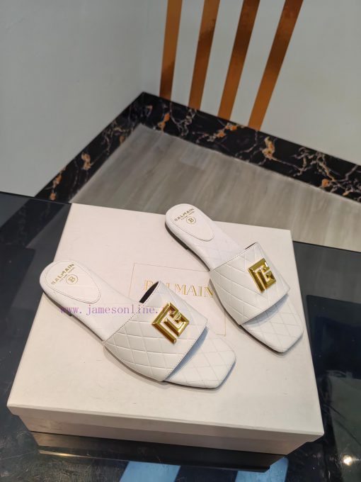 Out, Balmain 2024 Spring/Summer Fashion Flat SlippersBrand Balmain 𝘽𝙖𝙡𝙢𝙖𝙞𝙣 by French fashionzftd7m1b - Image 3