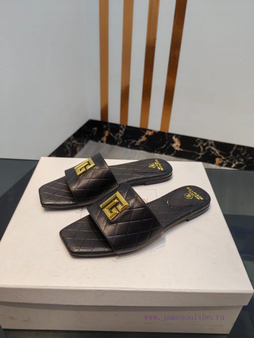 Out, Balmain 2024 Spring/Summer Fashion Flat SlippersBrand Balmain 𝘽𝙖𝙡𝙢𝙖𝙞𝙣 by French fashionms9dfnzp - Image 4