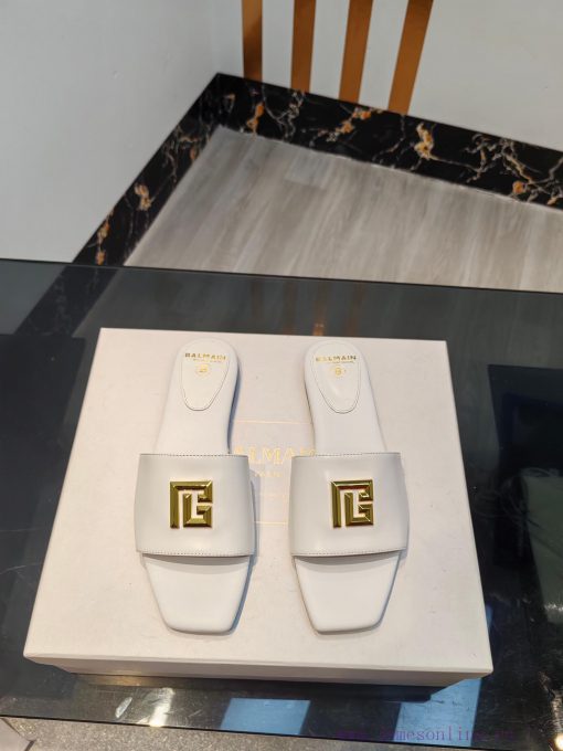 Out, Balmain 2024 Spring/Summer Fashion Flat SlippersBrand Balmain 𝘽𝙖𝙡𝙢𝙖𝙞𝙣 by French fashiona5m5d1iw