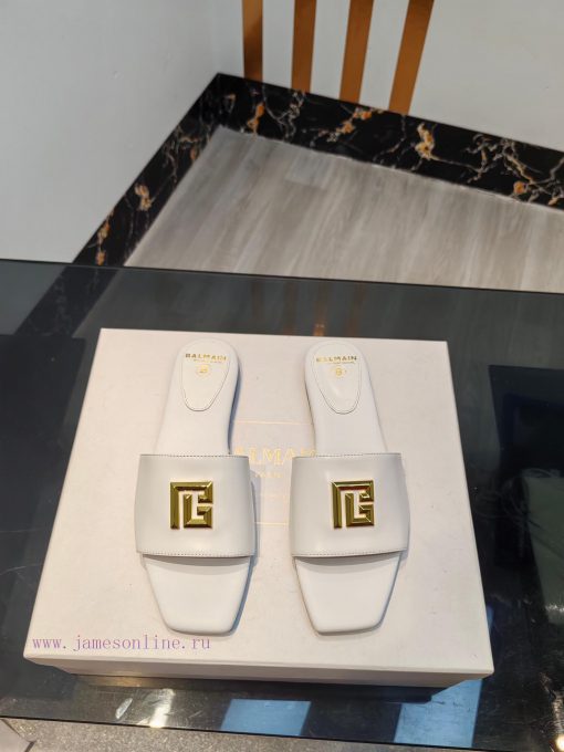 Out, Balmain 2024 Spring/Summer Fashion Flat SlippersBrand Balmain 𝘽𝙖𝙡𝙢𝙖𝙞𝙣 by French fashiona5m5d1iw - Image 2