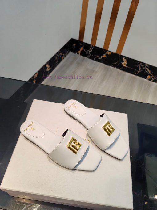 Out, Balmain 2024 Spring/Summer Fashion Flat SlippersBrand Balmain 𝘽𝙖𝙡𝙢𝙖𝙞𝙣 by French fashiona5m5d1iw - Image 3