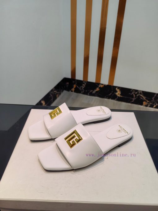 Out, Balmain 2024 Spring/Summer Fashion Flat SlippersBrand Balmain 𝘽𝙖𝙡𝙢𝙖𝙞𝙣 by French fashiona5m5d1iw - Image 4