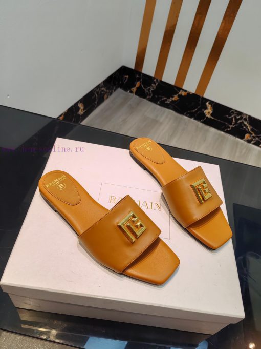Out, Balmain 2024 Spring/Summer Fashion Flat SlippersBrand Balmain 𝘽𝙖𝙡𝙢𝙖𝙞𝙣 by French fashionf70of3t2 - Image 3