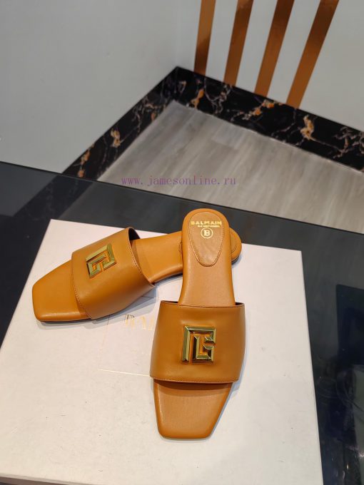 Out, Balmain 2024 Spring/Summer Fashion Flat SlippersBrand Balmain 𝘽𝙖𝙡𝙢𝙖𝙞𝙣 by French fashionf70of3t2 - Image 8