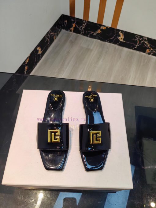 Out, Balmain 2024 Spring/Summer Fashion Flat SlippersBrand Balmain 𝘽𝙖𝙡𝙢𝙖𝙞𝙣 by French fashionfwqx7eg3 - Image 2