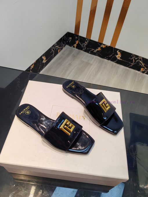 Out, Balmain 2024 Spring/Summer Fashion Flat SlippersBrand Balmain 𝘽𝙖𝙡𝙢𝙖𝙞𝙣 by French fashionfwqx7eg3 - Image 3