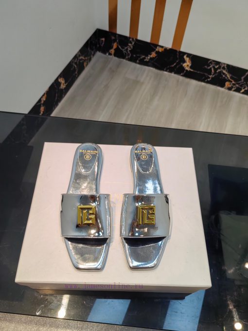Out, Balmain 2024 Spring/Summer Fashion Flat SlippersBrand Balmain 𝘽𝙖𝙡𝙢𝙖𝙞𝙣 by French fashion0969195m