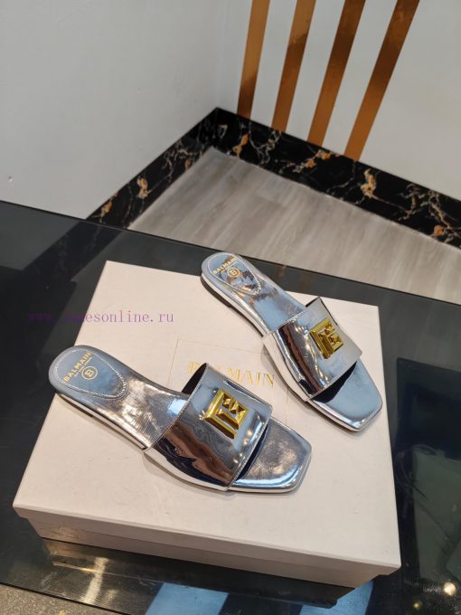 Out, Balmain 2024 Spring/Summer Fashion Flat SlippersBrand Balmain 𝘽𝙖𝙡𝙢𝙖𝙞𝙣 by French fashion0969195m - Image 3